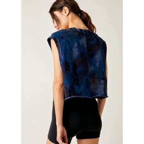 Free People FP movement Inspire Tank top in midnight combo blue large NEW - Picture 3 of 7